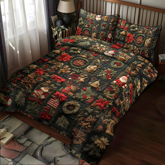 Holiday Magic 3-Piece Quilted Bedding Set - Single (59" x 70")