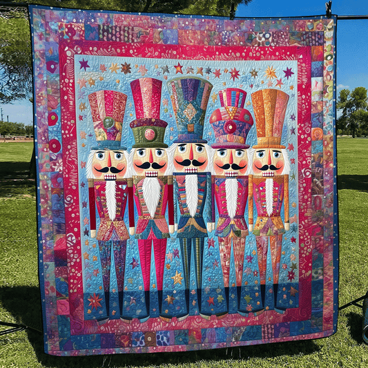 Holiday Nutcracker Quilted Blanket - Throw (55" x 60")