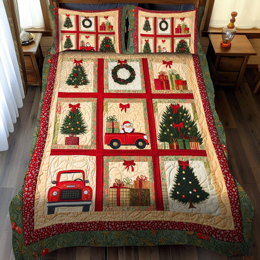 Holiday Toyland 3-Piece Quilted Bedding Set - Single (59" x 70")