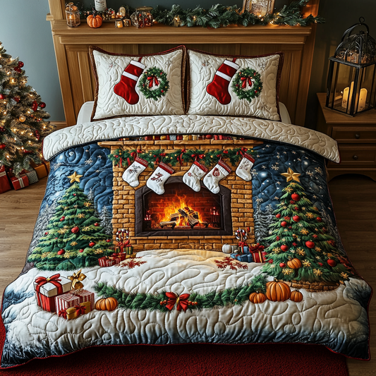 Holiday Warmth 3-Piece Quilted Bedding Set - Single (59" x 70")