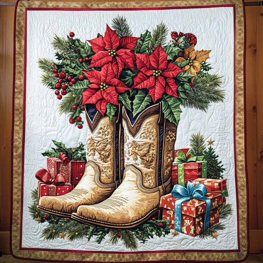Holly Boots Quilted Blanket - Throw (55" x 60")