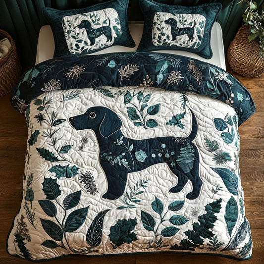 Holly Hound 3-Piece Quilted Bedding Set - Single (59" x 70")
