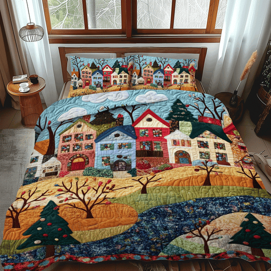 Holly Jolly Comfort 3-Piece Quilted Bedding Set - Single (59" x 70")