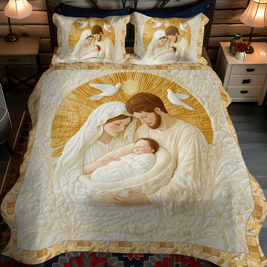 Holy Family 3-Piece Quilted Bedding Set - Single (59" x 70")