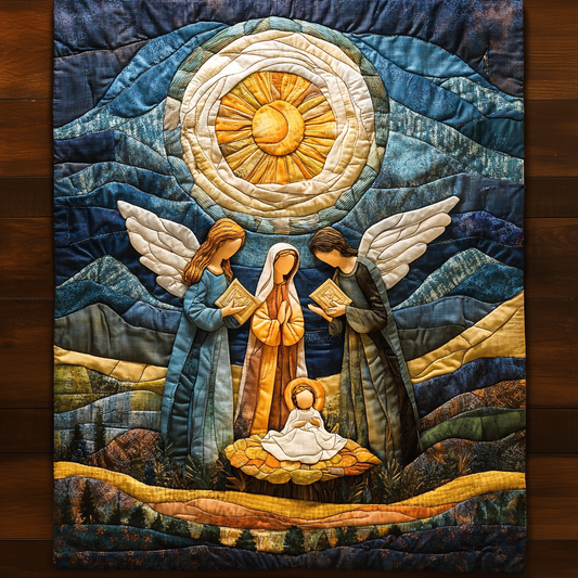 Holy Light Blessing Quilted Blanket - Throw (55" x 60")