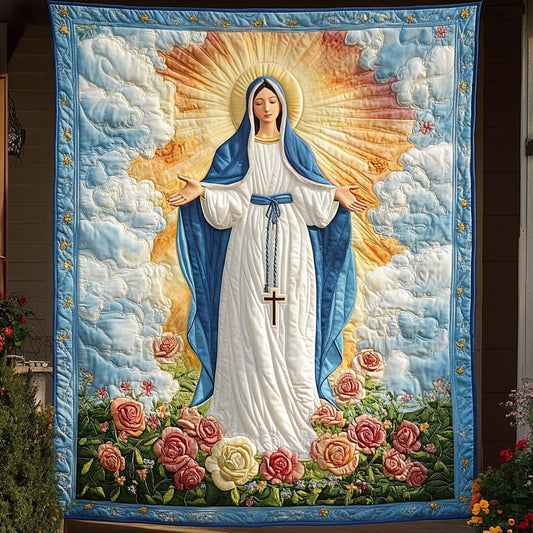Holy Light Quilted Blanket - Throw (55" x 60")