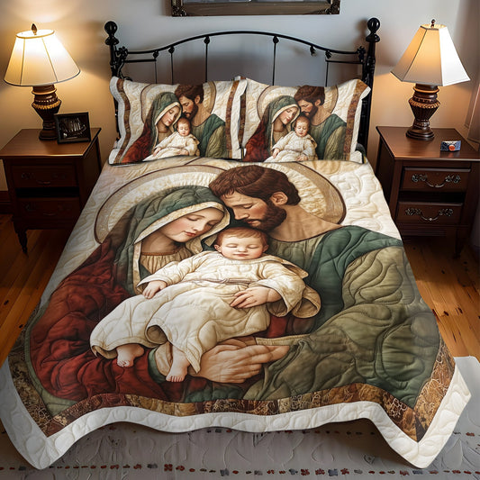 Holy Night Comfort 3-Piece Quilted Bedding Set - Single (59" x 70")