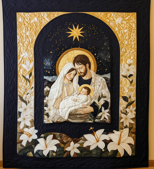 Holy Night Quilted Blanket - Throw (55" x 60")