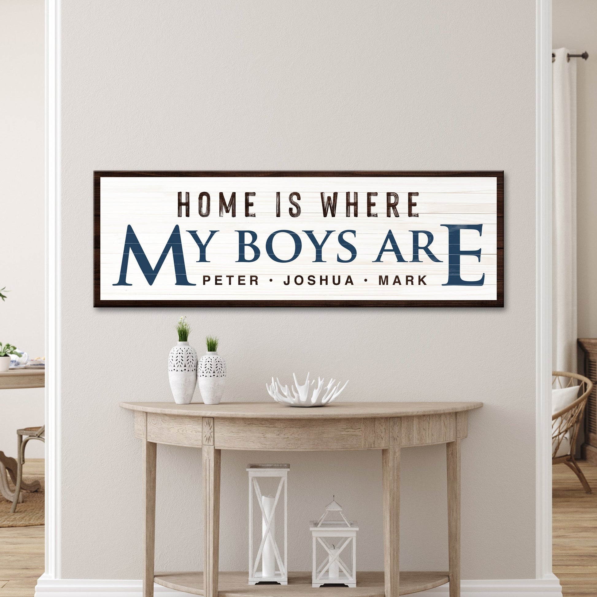 Home Is Where My Boys Are Sign