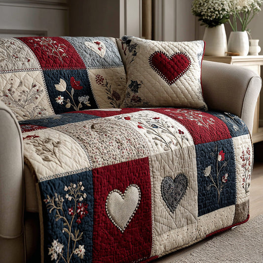 Homestead Floral Heart Quilted Blanket - Baby (30" x 40") - Pack 1