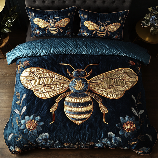 Honeycomb Haven 3-Piece Quilted Bedding Set - Single (59" x 70")