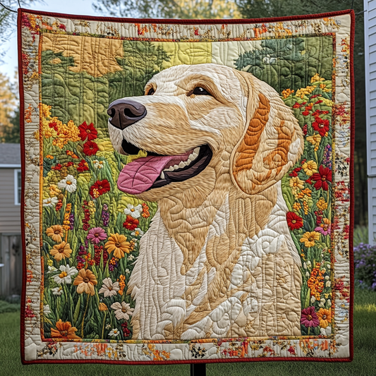 Honeyed Happiness Quilted Blanket - Throw (55" x 60")