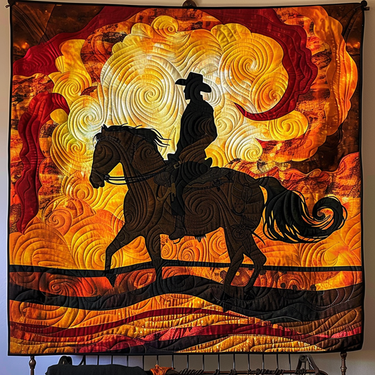 Horizon Hoofbeats Quilted Blanket - Throw (55" x 60")
