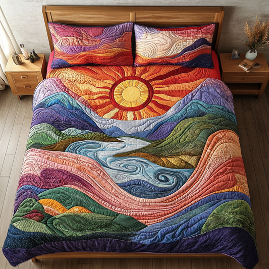 Horizon Bliss 3-Piece Quilted Bedding Set - Single (59" x 70")