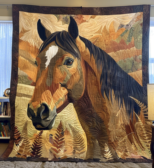 Horse Serenity Quilted Blanket - Throw (55" x 60")