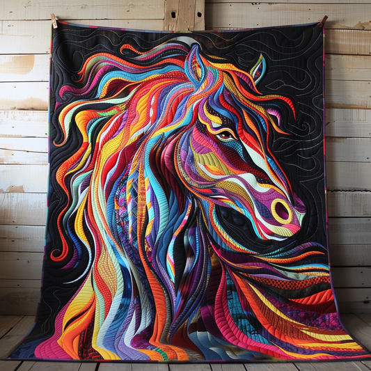 Horse Lover's Dream Quilted Blanket - Throw (55" x 60")