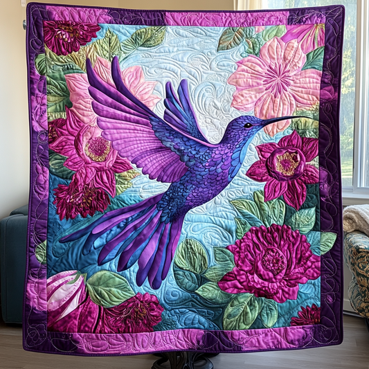 Humming Grace Quilted Blanket - Throw (55" x 60")