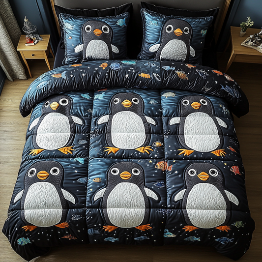 Ice Cap Companions 3-Piece Quilted Bedding Set - Single (59" x 70")