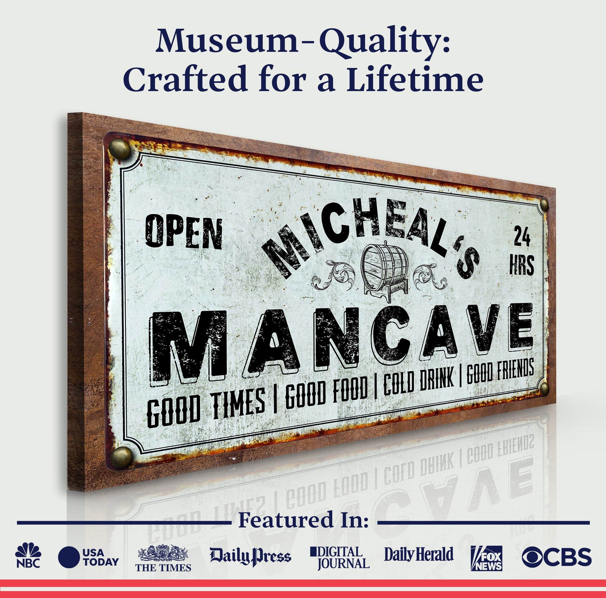 Man Cave Sign - canvas