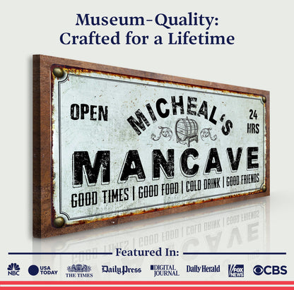 Man Cave Sign - canvas