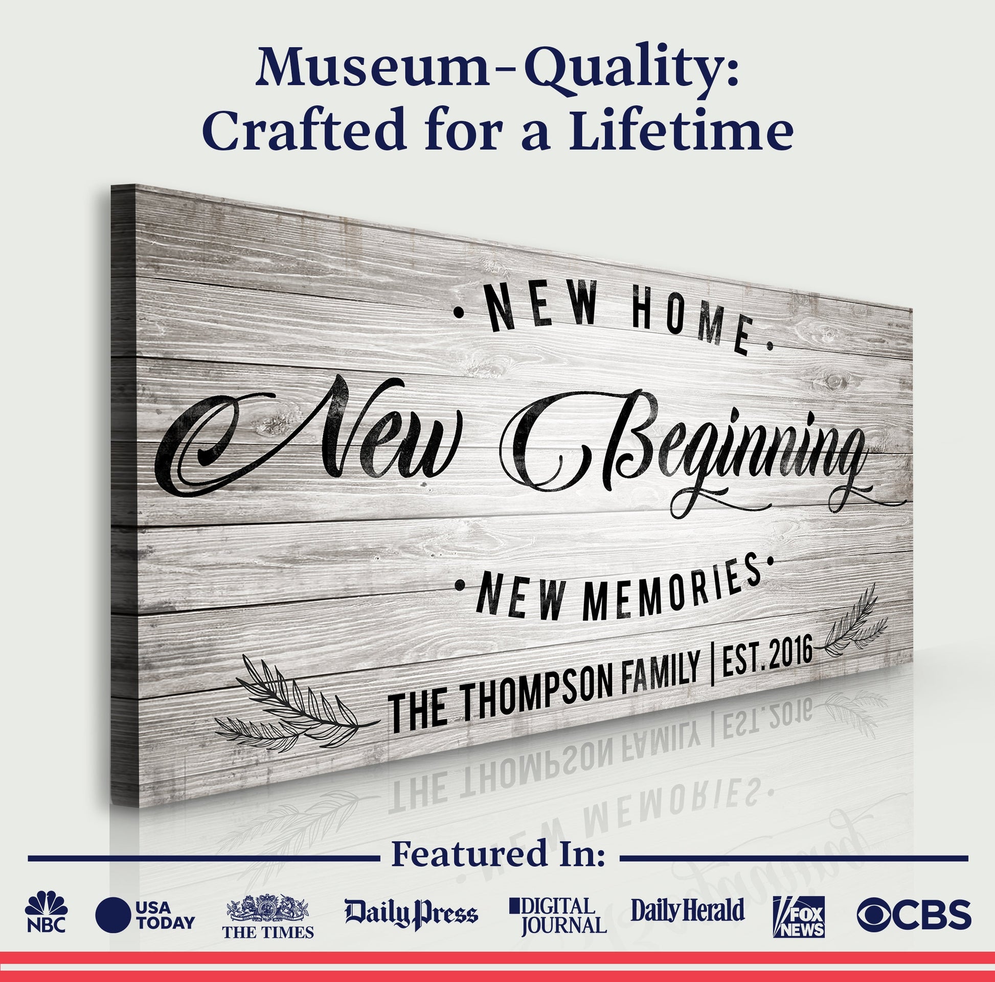 New Home Sign - canvas