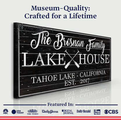 Family Lake House Paddle Sign II