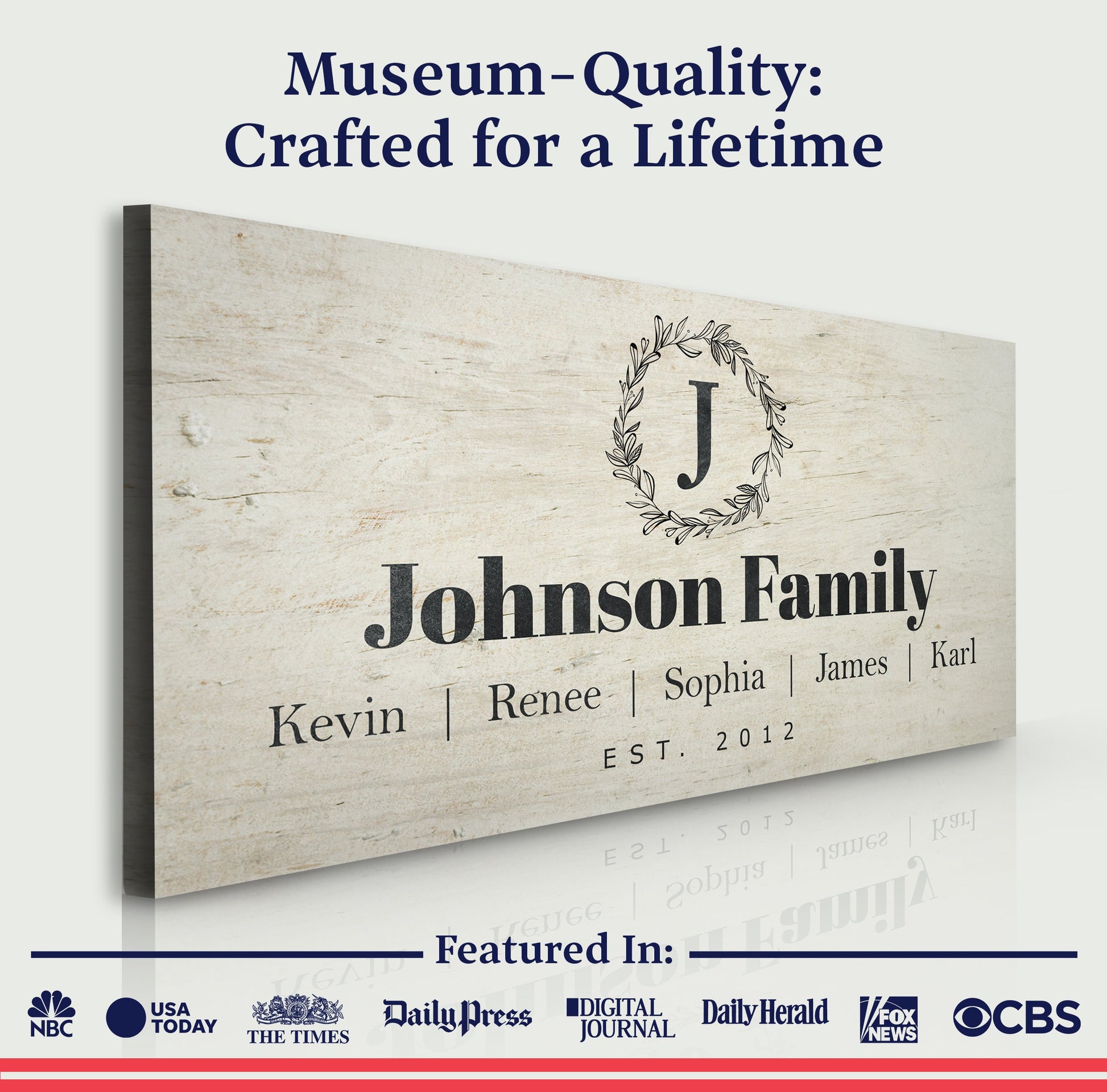 White Family Sign