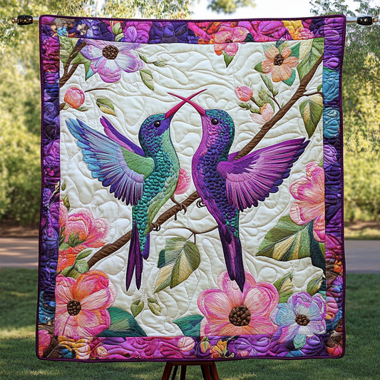 Iridescent Flight Quilted Blanket - Throw (55" x 60")