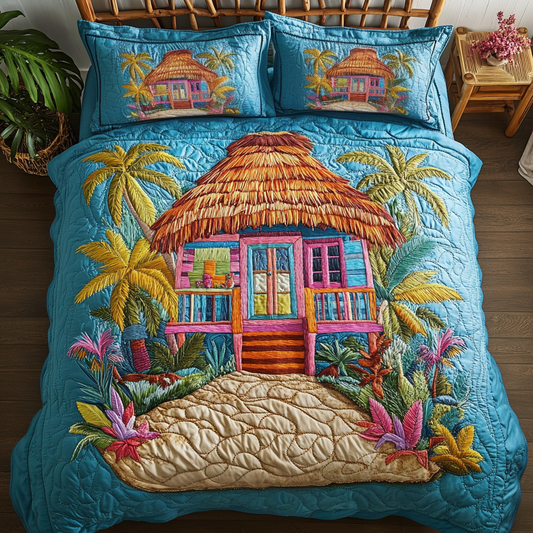 Island Dream 3-Piece Quilted Bedding Set - Single (59" x 70")