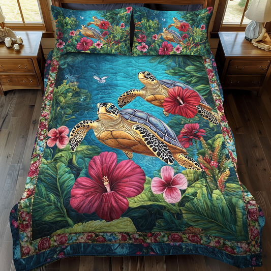 Island Explorer 3-Piece Quilted Bedding Set - Single (59" x 70")