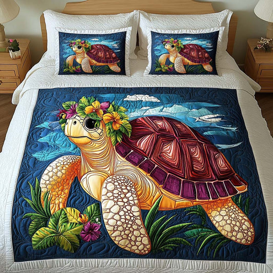 Island Wanderer 3-Piece Quilted Bedding Set - Single (59" x 70")
