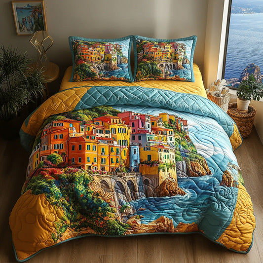 Italian Escape 3-Piece Quilted Bedding Set - Single (59" x 70")