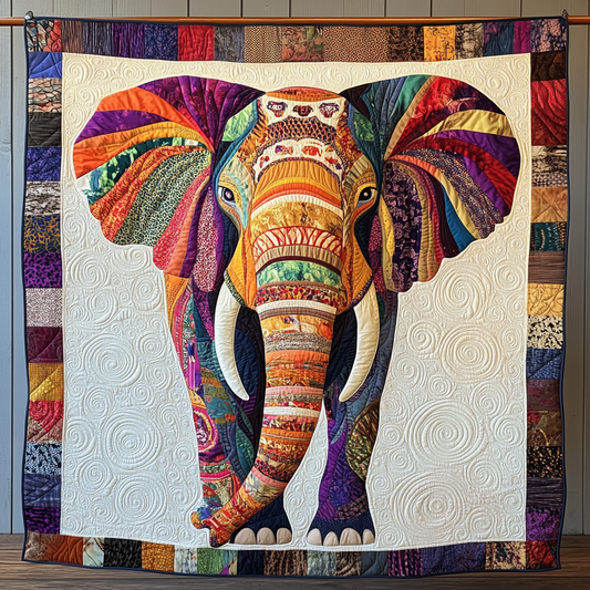 Ivory Majesty Quilted Blanket - Throw (55" x 60")