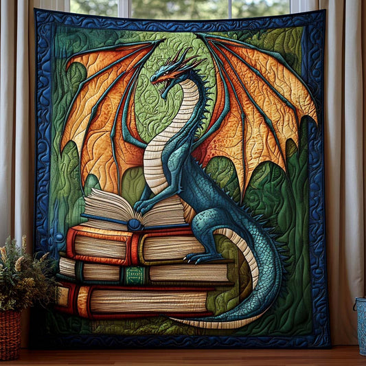 Jade Serpent Quilted Blanket - Throw (55" x 60")