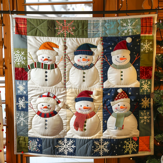 Jolly Gnomes Quilted Blanket - Throw (55" x 60")
