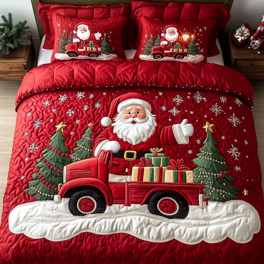 Jolly Holiday Express 3-Piece Quilted Bedding Set - Single (59" x 70")