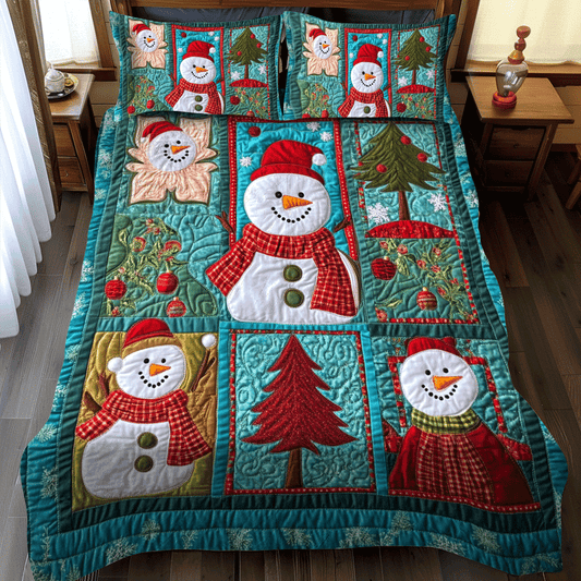 Jolly Holly Nights 3-Piece Quilted Bedding Set - Single (59" x 70")
