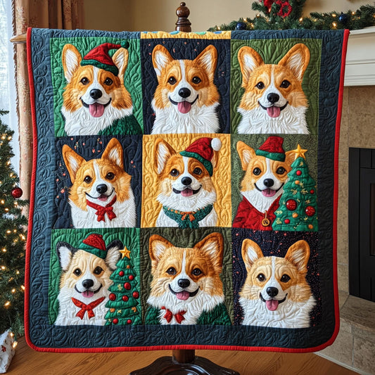 Jolly Paws Gathering Quilted Blanket - Throw (55" x 60")