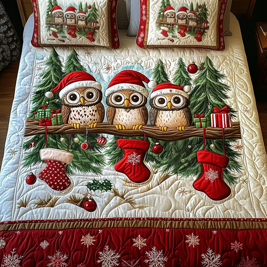Jolly Perch 3-Piece Quilted Bedding Set - Single (59" x 70")