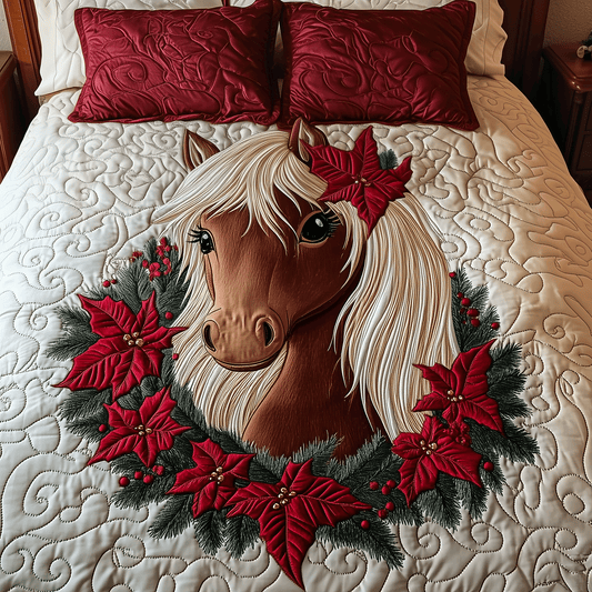 Jolly Pony 3-Piece Quilted Bedding Set - Single (59" x 70")