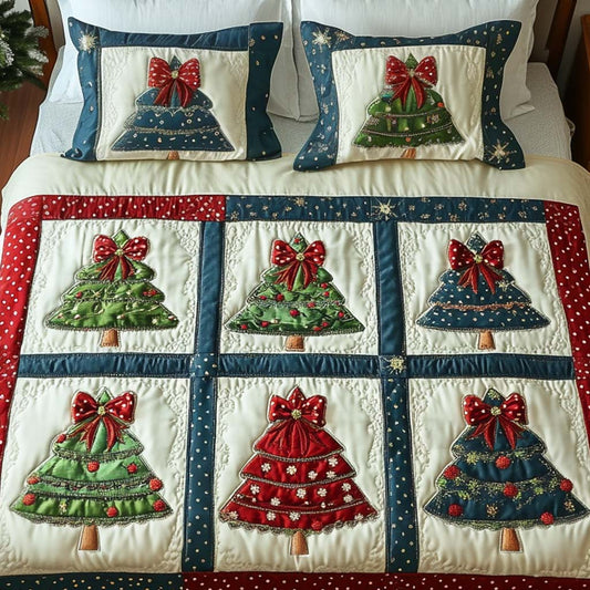 Joyful Pines 3-Piece Quilted Bedding Set - Single (59" x 70")