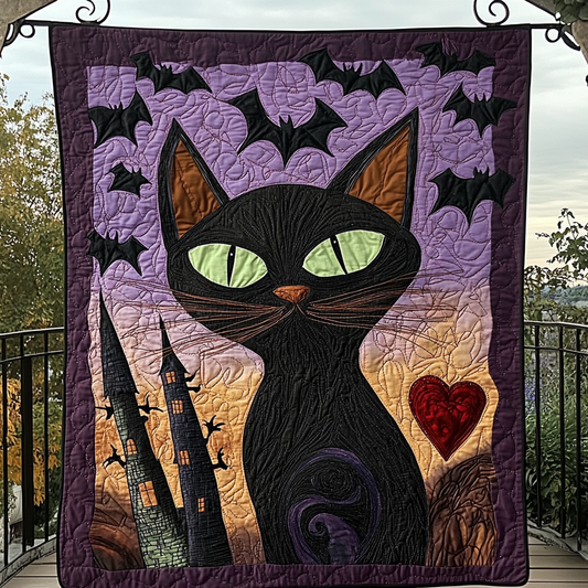 Kitten Cozy Corner Quilted Blanket - Throw (55" x 60")