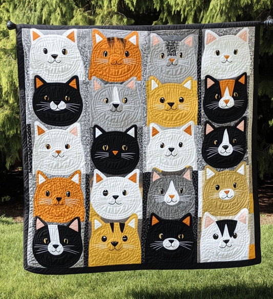 Kitty Comfort Quilted Blanket - Throw (55" x 60")