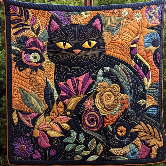 Kitty Cuddles Quilted Blanket - Throw (55" x 60")