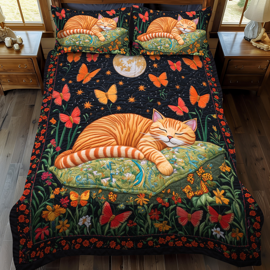 Kitty Dreams 3-Piece Quilted Bedding Set - Single (59" x 70")