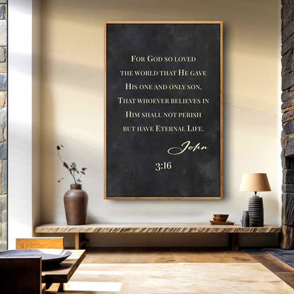 John 3:16: For God So Loved The World Faith Sign X