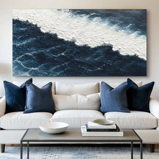 The Blue Waves Abstract Wall Art