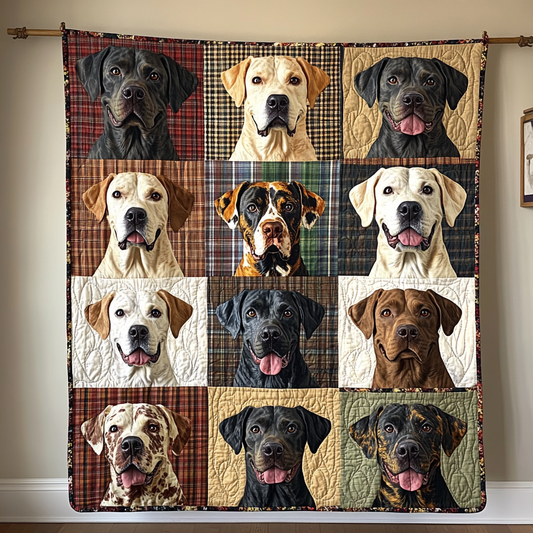 Labrador Design Quilted Blanket - Throw (55" x 60")