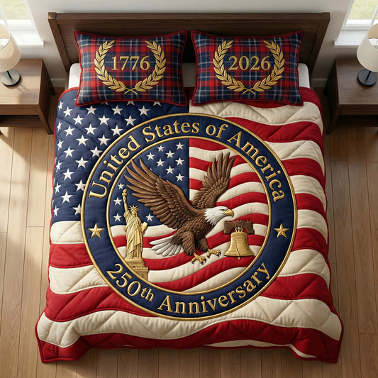 Legacy Eagle 3-Piece Quilted Bedding Set - Single (59" x 70")