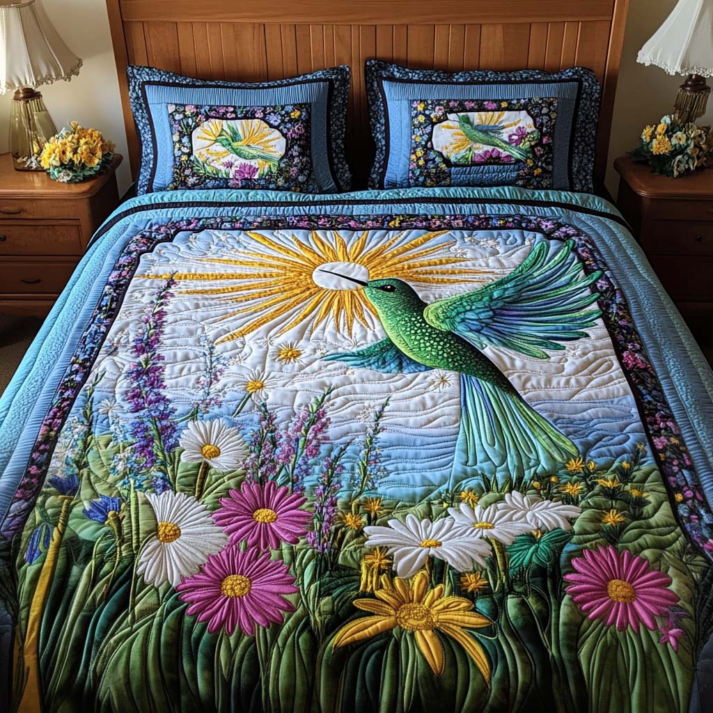 Single (59'' x 70'') /Light Breeze 3-Piece Quilted Bedding Set